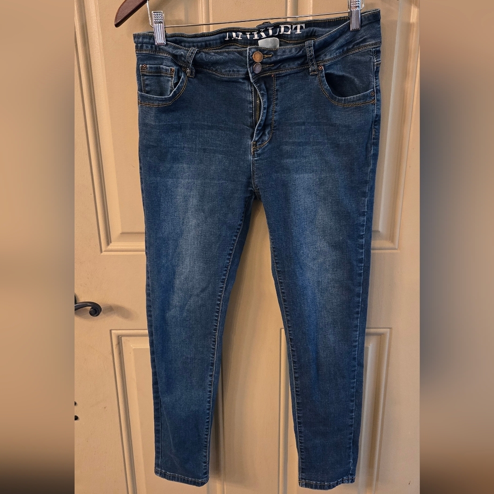 Encore Jeans Dark Blue Ankle Skinny Jeans